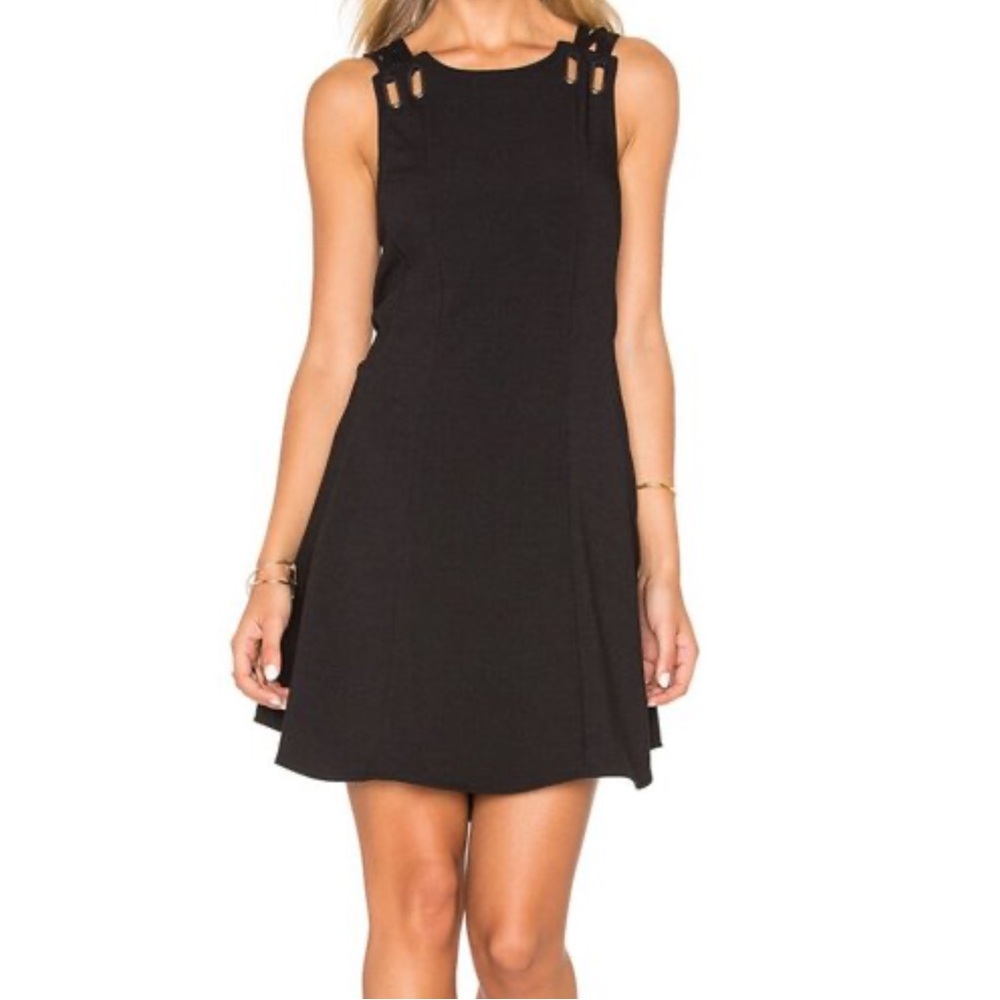 Elegant Black Sleeveless Dress; size S